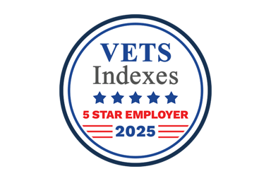 VETS Indexes 5 Star Employer 2025 badge